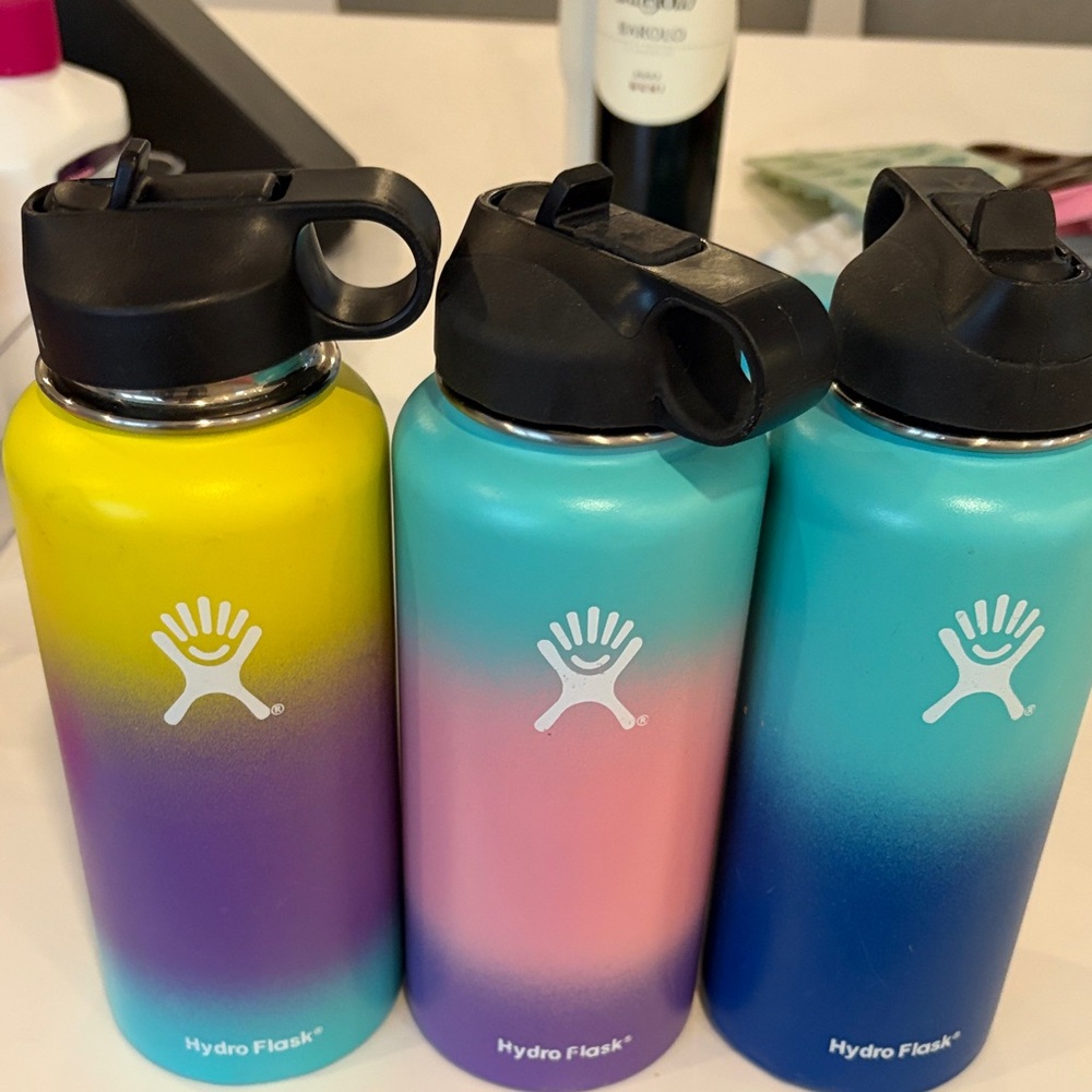 Hydro Flask Kids Gradient Water Bottles - Yellow, Purple, Blue